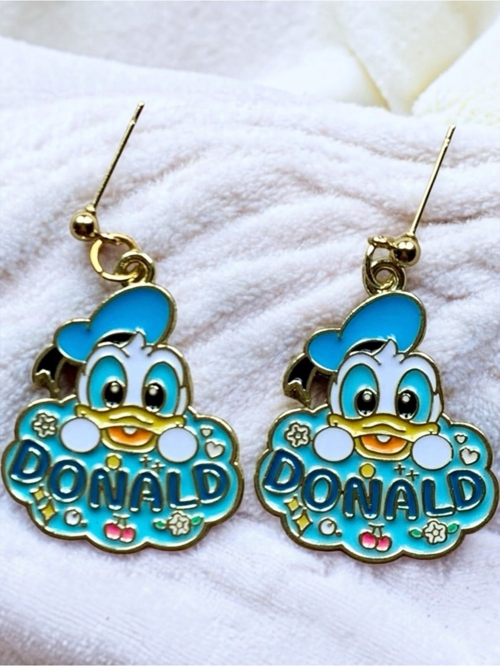 Donald Duck Blue and Gold earrings Disney